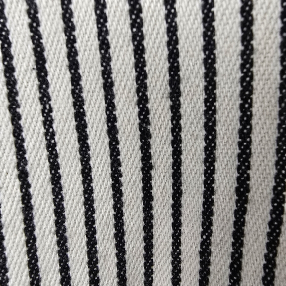 Dressbarn Stripe Live a Little Zip Up Jacket Size XL Black Off White - Picture 6 of 12